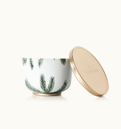 Frasier Fir Candle Tin with Gold Lid
