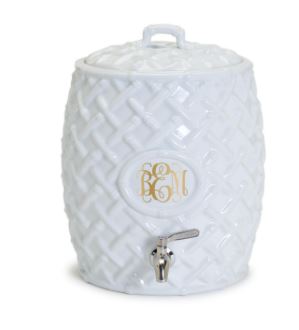 Faux Bamboo Beverage Dispenser