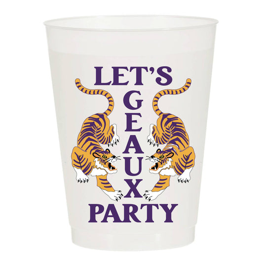 Let's Geaux Party Tigers Frosted Cups