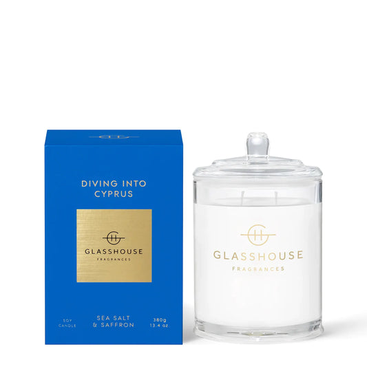 Glasshouse Triple Scented Soy Candle - DIVING INTO CYPRUS