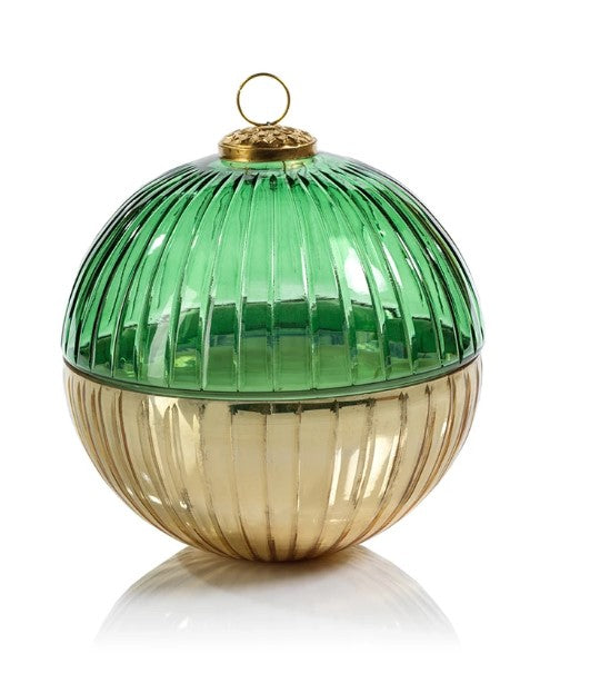 Etched Glass Ornament Ball Scented Candle