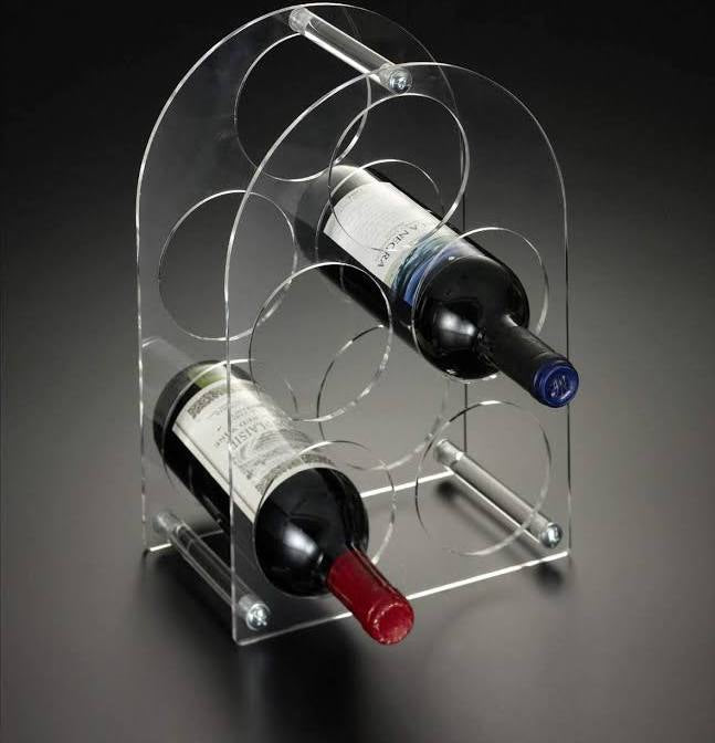 5 Bottle Acrylic Wine Rack