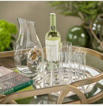 Lemon Pewter & Glass off Center Pitcher