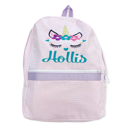 Seersucker Medium Backpack