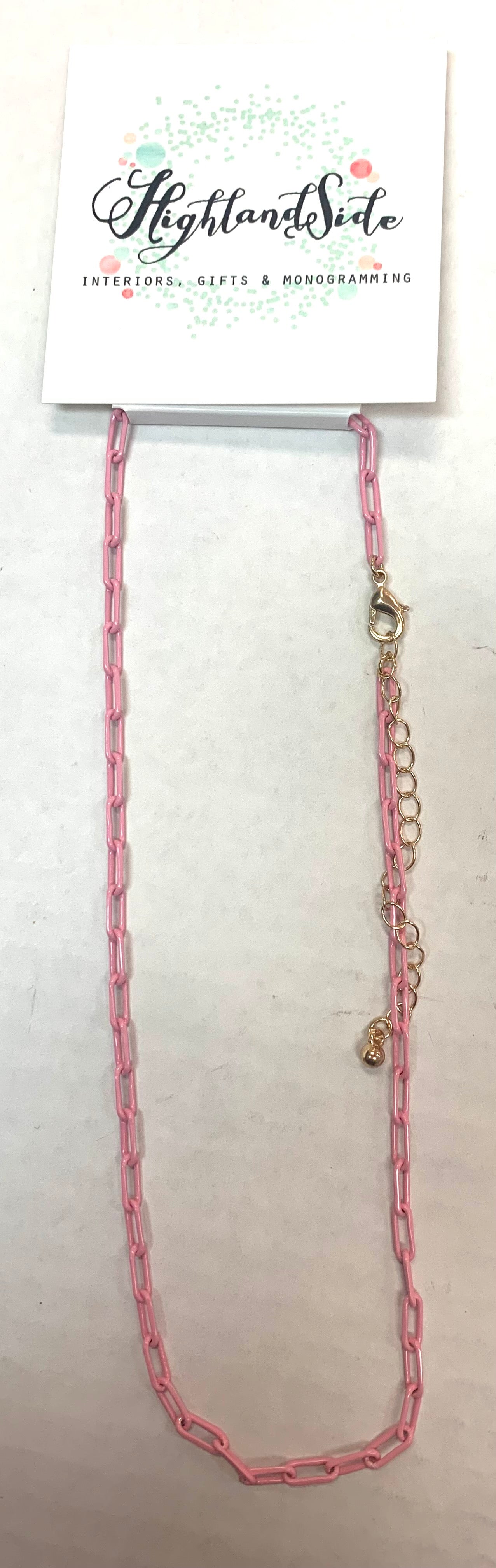 7 mm Color Paperclip Chain Choker