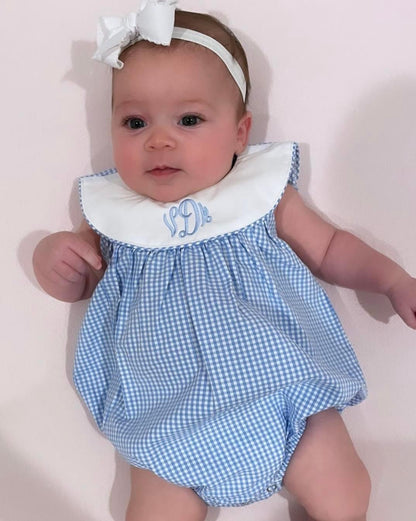 Blue Gingham Girl Bubble