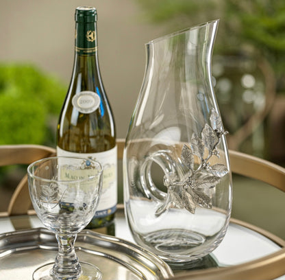 Lemon Pewter & Glass off Center Pitcher