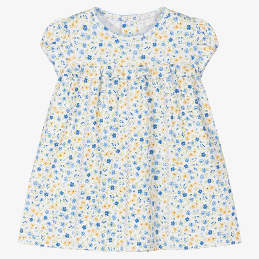 Floral Fantasy Blue Toddler Dress
