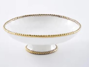 Golden Salerno Large Footed Bowl