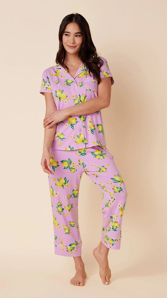 Lemon Blossom Knit Capri