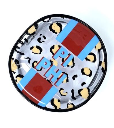 Sorority Cosmetic Bag with Colorful Stripe