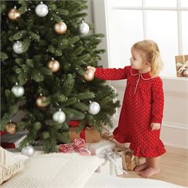 Polka Dot Flannel Gown