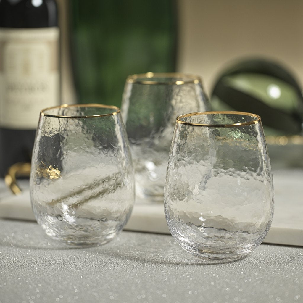 Negroni Hammered Stemless All-Purpose Glass