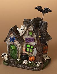 Lighted Resin Haunted House