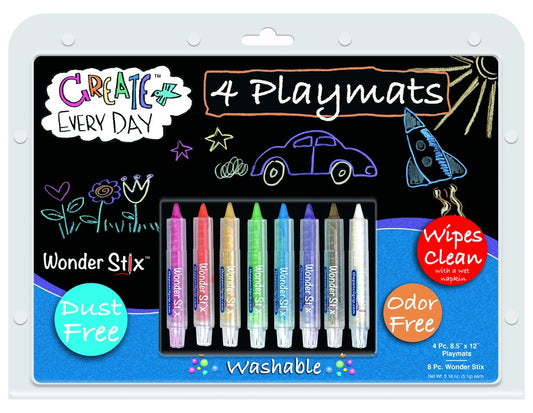 Black Board Playmat Kit w/ Wonder Stix